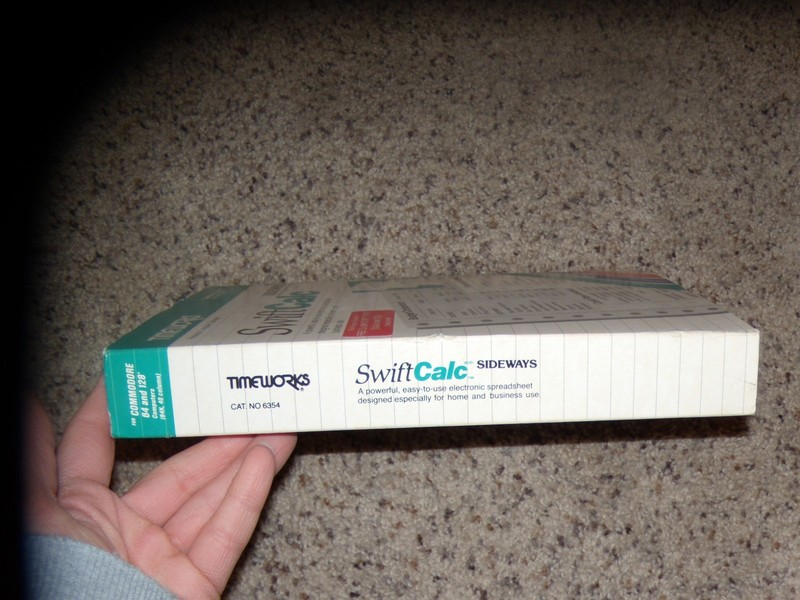 Swift Calc Commodore 64 C64 Program with box and pictured inserts gallery