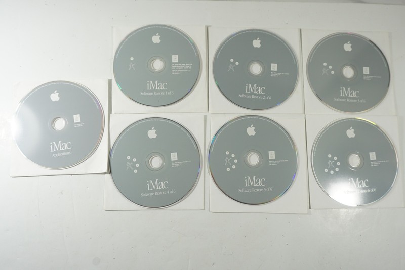 iMac 2002 Mac Macintosh Software Restore Discs OS X 10.1.2 Puma 10 + App (7 CDs)
