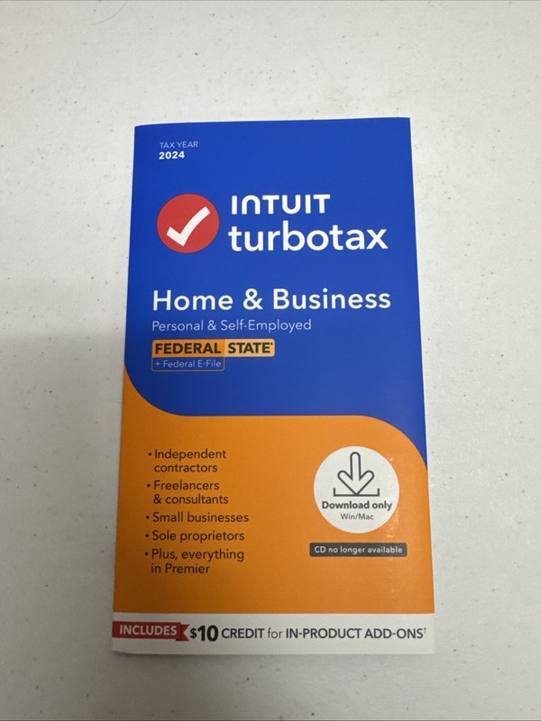 NEW TurboTax Home & Business 2024 Unopened DIGITAL CODE INCLUDED ￼