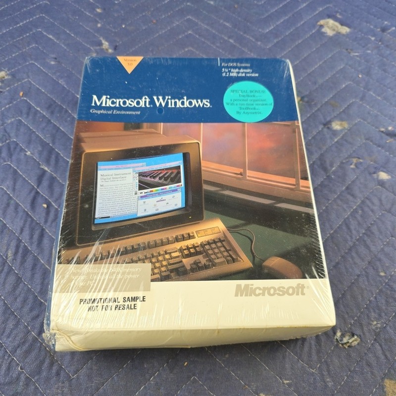 Microsoft Windows 3.0 – 5.25″ Floppy Version – Sealed Operating System OS