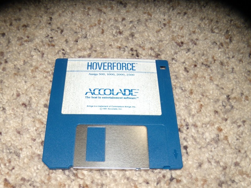 Hoverforce Commodore Amiga game on 3.5″ disk