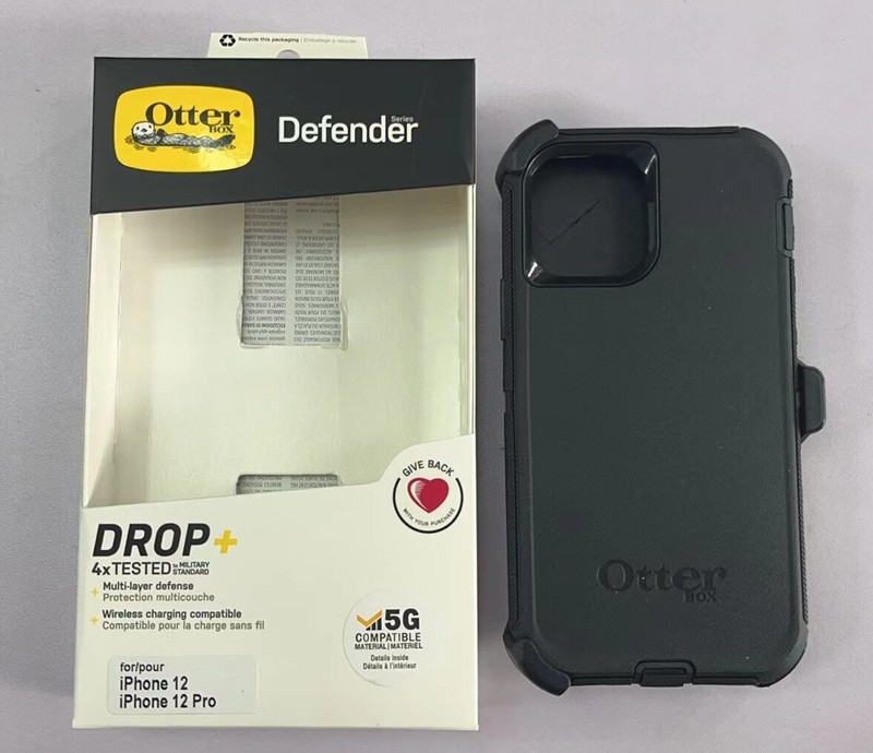 OtterBox Defender Series Case Holster for iPhone 12 & iPhone 12 Pro 6.1″—Black