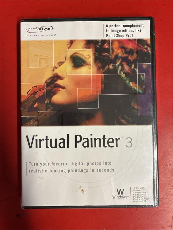 Virtual Painter 3 Jasc Software (Windows PC, 2001) – SEALED
