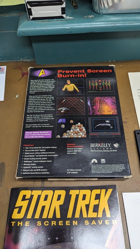Vintage 1992 Star Trek The Screen Saver For Macintosh Berkeley Systems, *READ* gallery