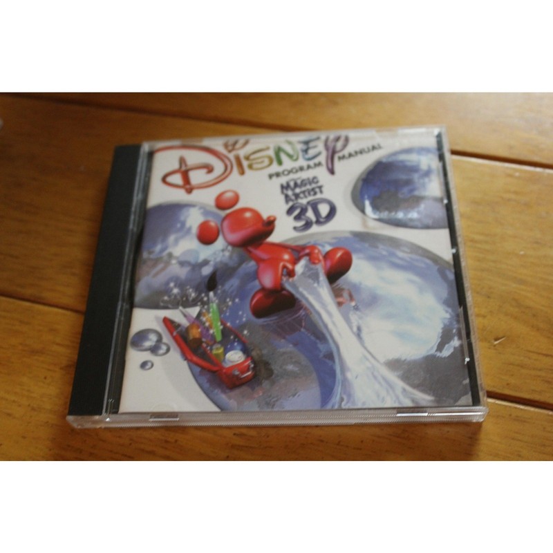 Vintage Disney’s Magic Artist 3D PC CD-ROM Software Disney Interactive Manual