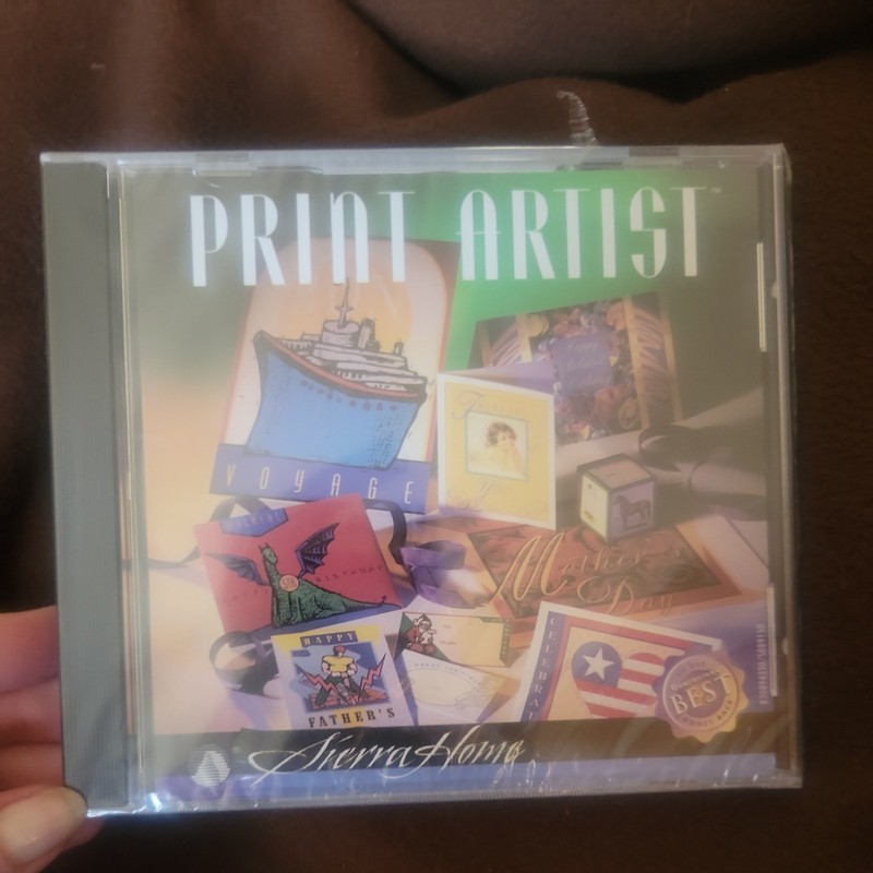 New Sealed Sierra Home Print Artist (PC, 1996) Computer Software