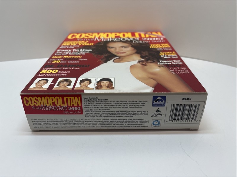 Cosmopolitan Virtual Makeover 2003 Deluxe PC – 2 CDs + Inserts – Complete gallery