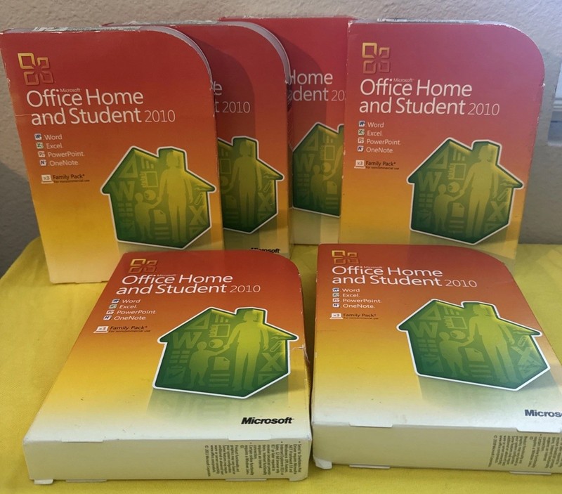 6 Microsoft Office 2010 Home and Student w/ Product Key