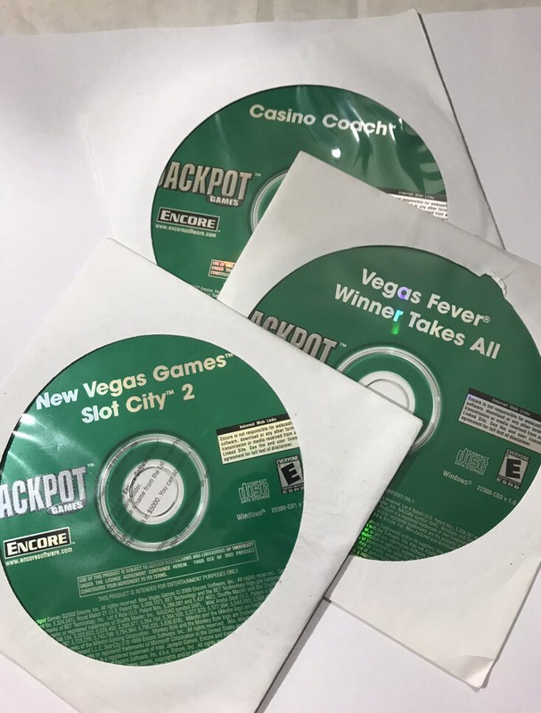 Lot /3 Jackpot Games Encore Cd Rom Slot City 2 Casino Coach Vegas Fever Windows