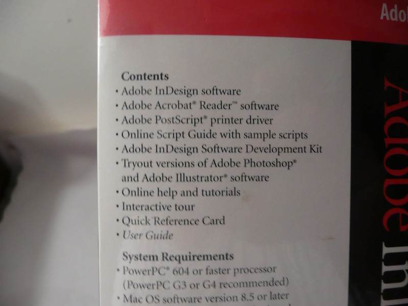 NEW SEALED ADOBE INDESIGN 1.5 PN 17510224 IDSN, 1.5, MACINTOSH, RET, UE, 1PK, CD gallery