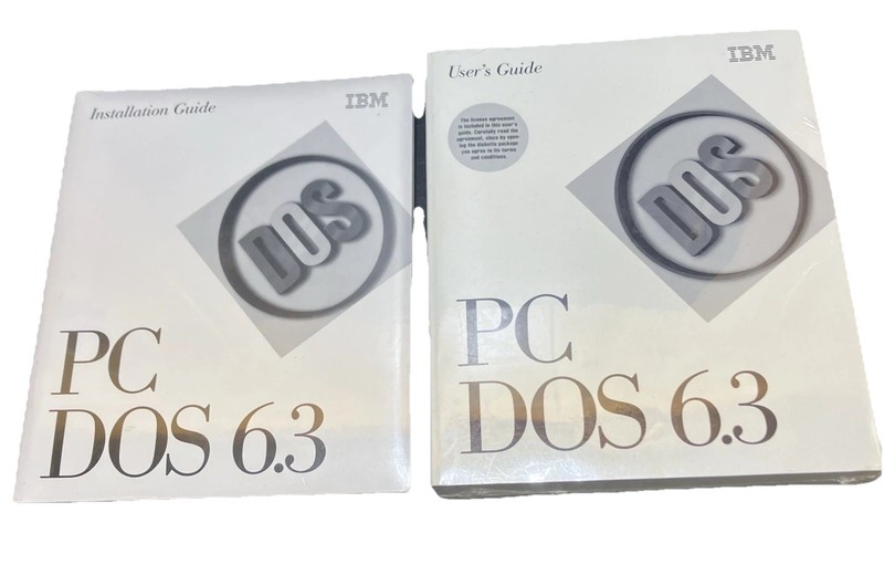 IBM PC DOS 6.3 User’s Guide Manual And Installation Guide Brand New Sealed (A2)