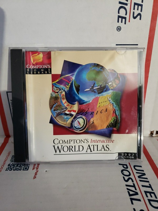 Comptons Interactive World Atlas PC CD-ROM 1997 Edition Software Windows 95 #218