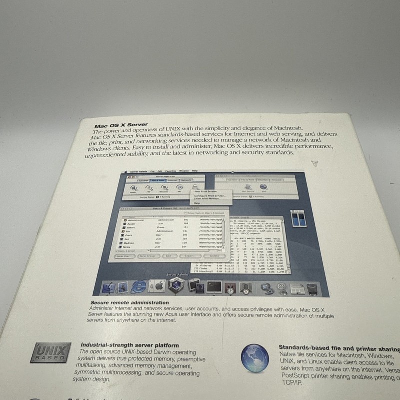 Apple Mac OS X Server 10.1. Unlimited new open box gallery
