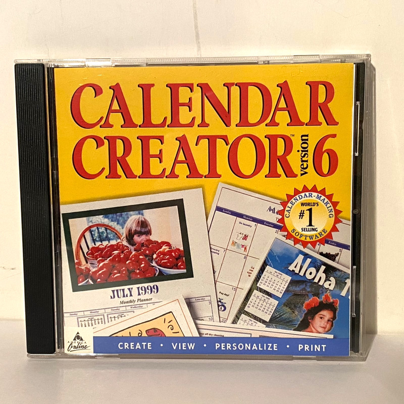 Calendar Creator Version 6 Win 95 98 NT Broderbund CD-ROM *BUY 2 GET 2 FREE*