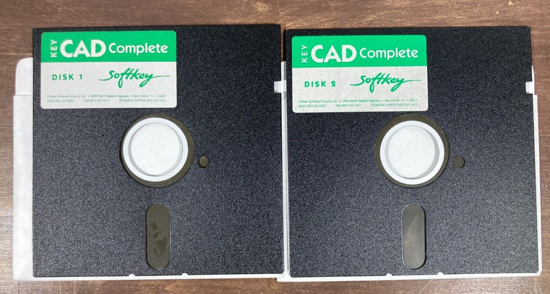 SoftKey KEY CAD COMPLETE Software 5.25" & 3.5" DISKS ONLY No Manual IBM PC Vtg gallery