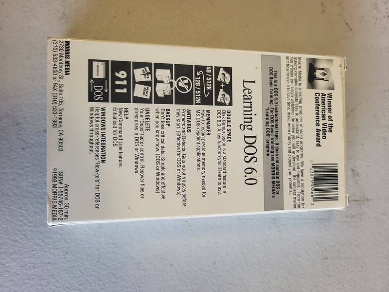 Learning DOS 6.0 VHS Training Video 1993 Morris Media MS-DOS 6 Tutorial Retro PC gallery