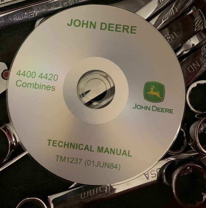 John Deere 4400 and 4420 Combines Tractor Technical Service Manual CD TM1237