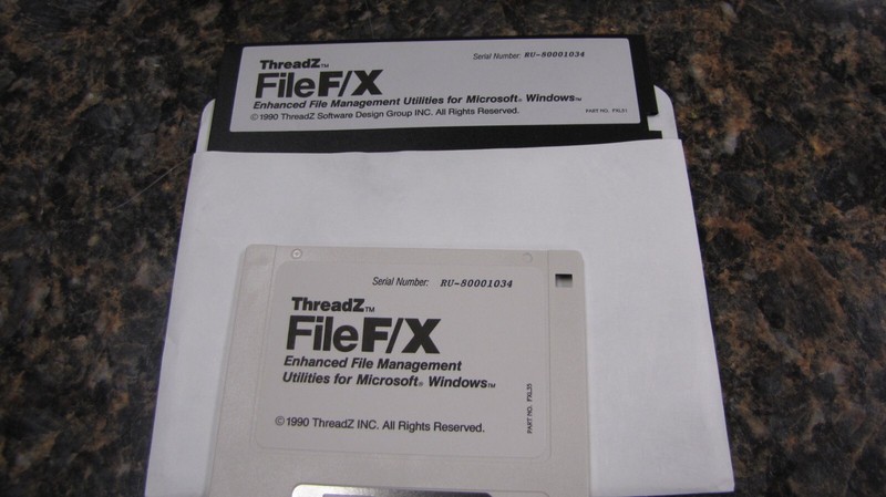 Vintage ThreadZ File F/X Software 5.25"/3.5" Disks for Microsoft Windows - EV40 gallery