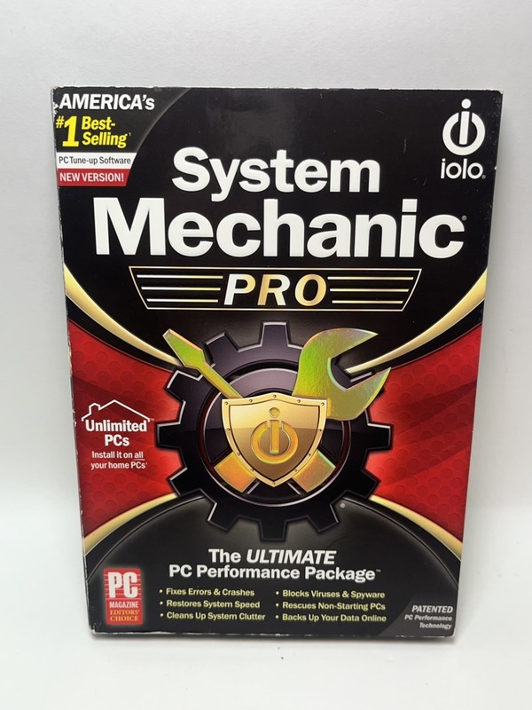 iolo System Mechanic Pro PC Tune Up Software 2011 Windows 7, 8, Vista, or XP