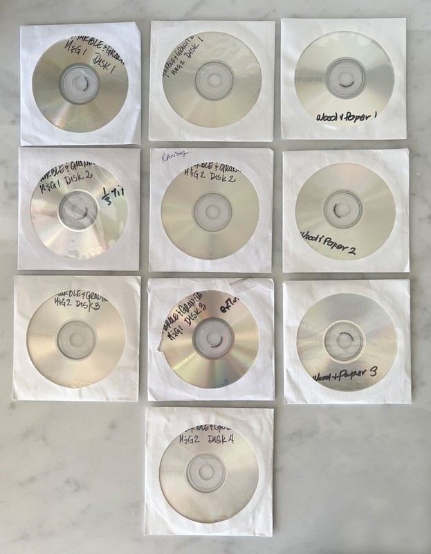 VINTAGE Marble & Granite + Wood & Paper royalty-free stock images-10 CDs