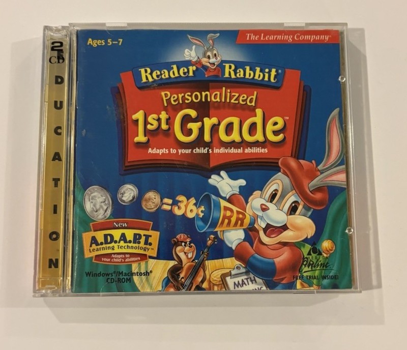 Reader Rabbit Personalized 1st Grade 2.0 PC – Case Needs Replacement