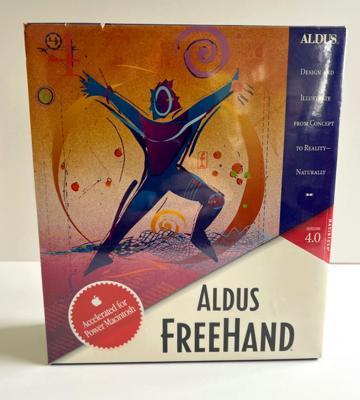 Aldus FreeHand Version 4.0 Apple Macintosh 3.5″ 1.4M Discs 1993