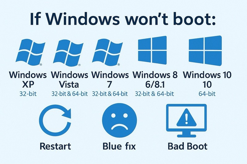 Windows Emergency Boot USB Repair Drive 32/64 Bit – Fix Startup & Boot Errors gallery
