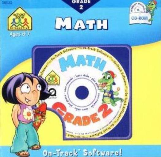 School Zone Math Grade 2 PC MAC CD kids learn track workbook activities & games!