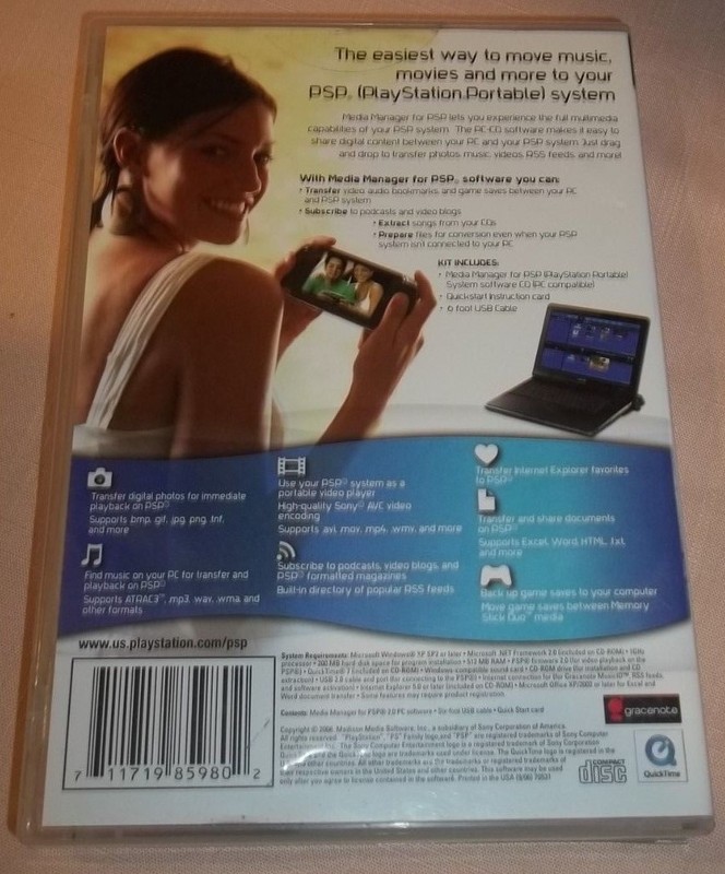 Sony PSP™ Media Manager gallery