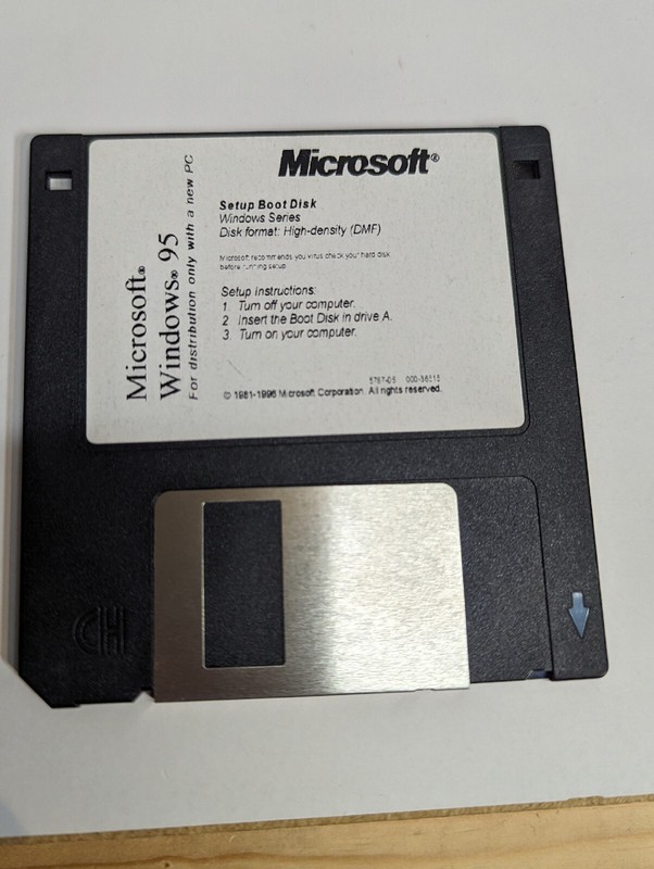 Microsoft Windows 95 Software 3.5″ Floppy Disk – Pick the Disk You Need