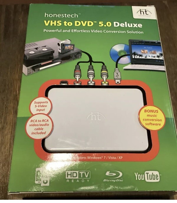 Honestech VHS to DVD 5.0 Deluxe (VDD5M) VHS Beta 8mm Camcorder Upload To YOUTUBE