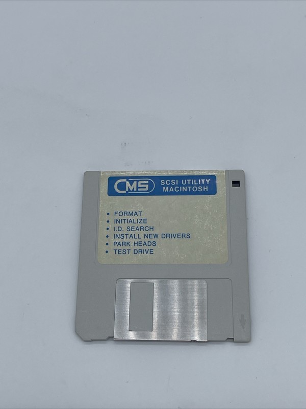 CMS SCSI Utility for Macintosh 3.5 Format, Initialize, Park Heads, Test Drive…