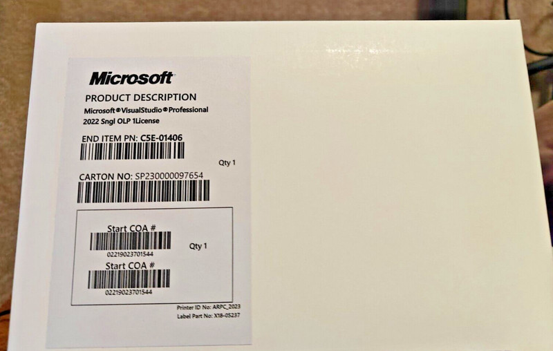 Microsoft Visual Studio 2022 Professional or Enterprise – 1 Device License