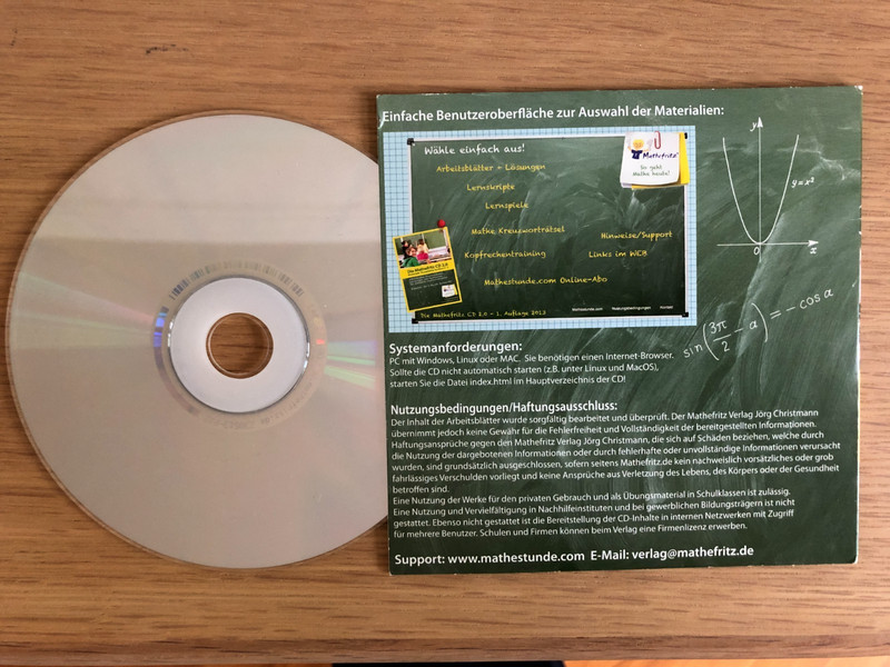 The Mathefritz CD 2.0 Math Practice Sheets for Grades 5-9, Windows and MacOS gallery