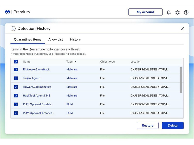 Malwarebytes Premium 4.5 Latest Version - 5 Devices / 1 Year - Key Card gallery