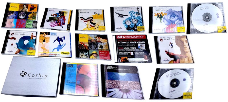 Vintage PhotoDisc & Stock Photography CD Lot Object Series Corbis Retro Design