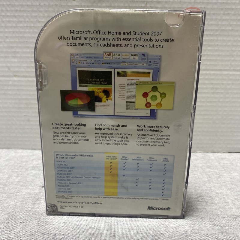 Microsoft Office Home Student 2007 CD Rom Product Key PC Windows Untested gallery