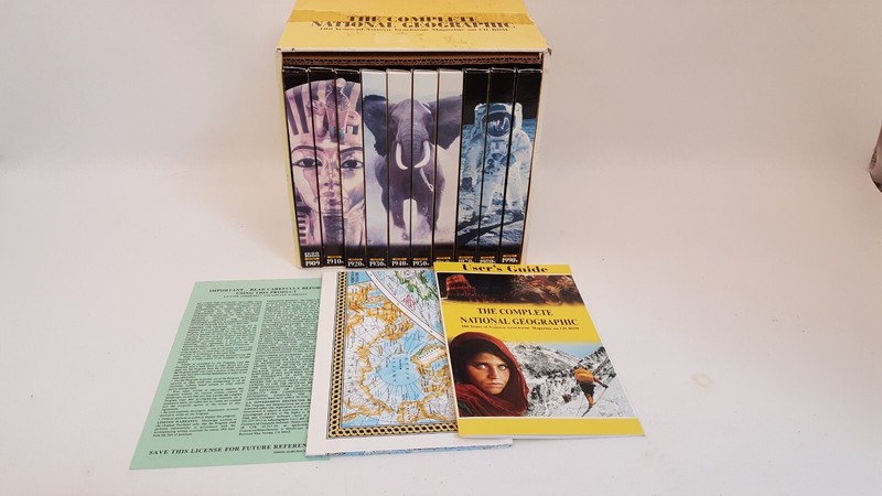 108 years National Geographic + reference CD set CD Rom all here + map +guide