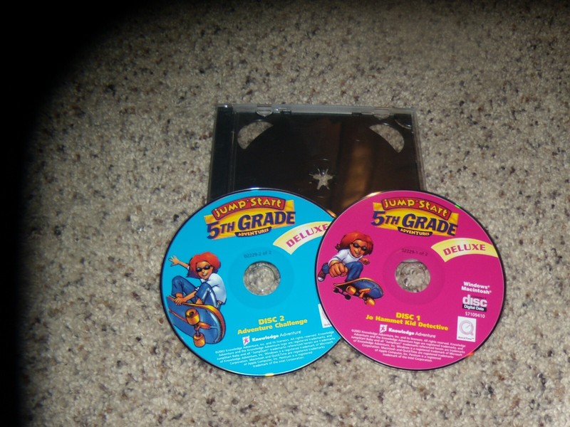 Jump Start 5th Grade Adventure Deluxe (PC/MAC, 2003) Near Mint Game