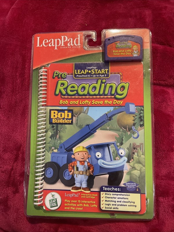 NEW LeapFrog LeapPad: Bob and Lofty Save the Day Pre-K Reading Book & Cartridge