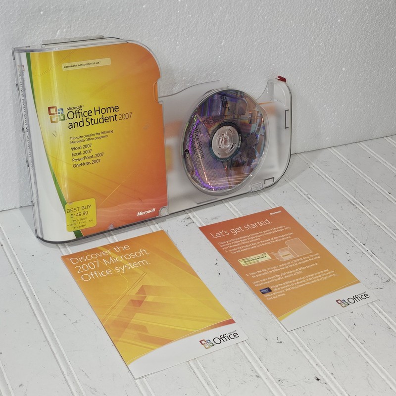 Vintage MS Office 2007 Home and Student +Product Key Excel Word PowerPoint +Case