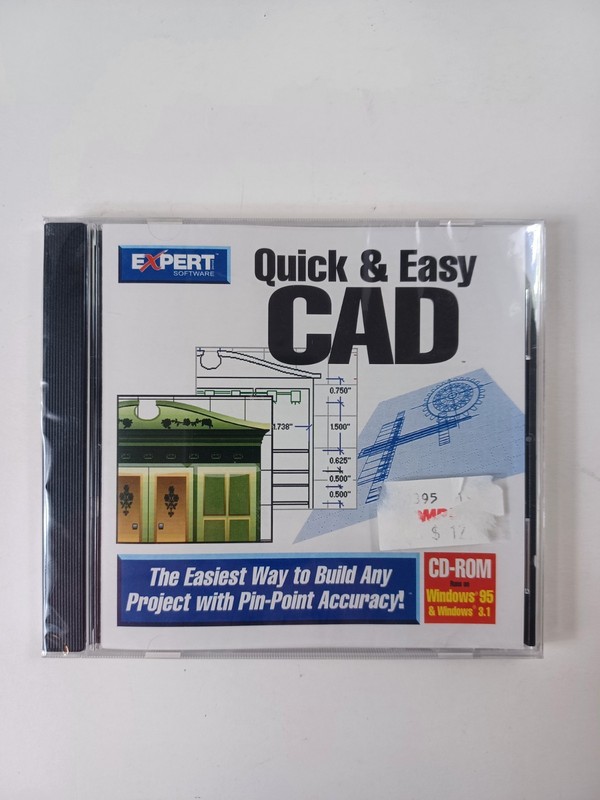 Expert Software Quick & Easy CAD CD-ROM windows 95 3.1 Vintage PC New Sealed