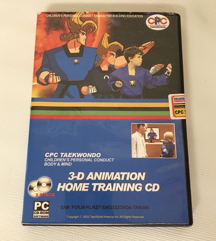 CPC Taekwondo 3-D Animation Home Training CD PC Software Conduct Body Mind 2005