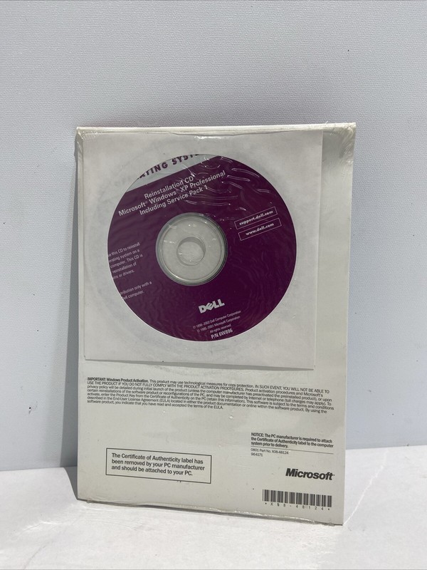 Dell Reinstallation CD Microsoft Windows XP Professional Service Pack 1 SP1