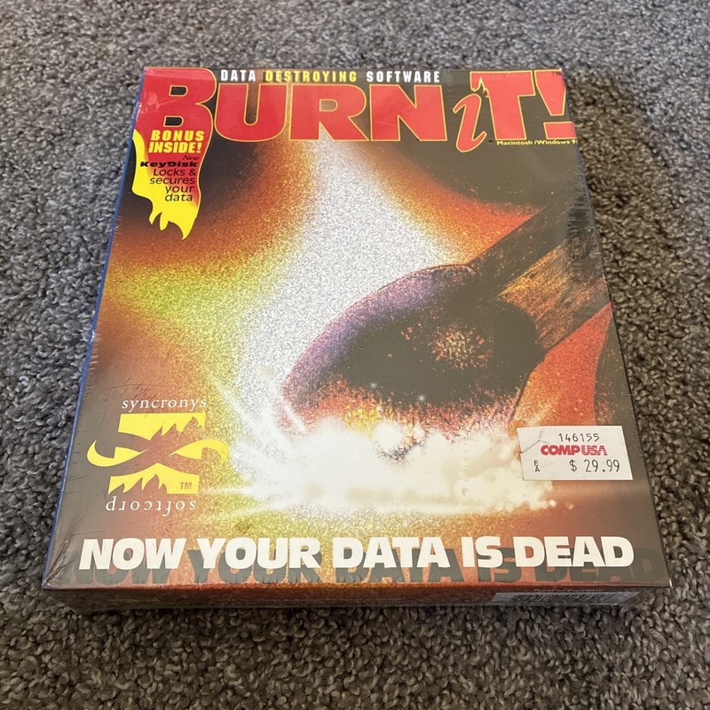 Burn It! Data Destroying Software - Syncronys - PC/Mac - New gallery