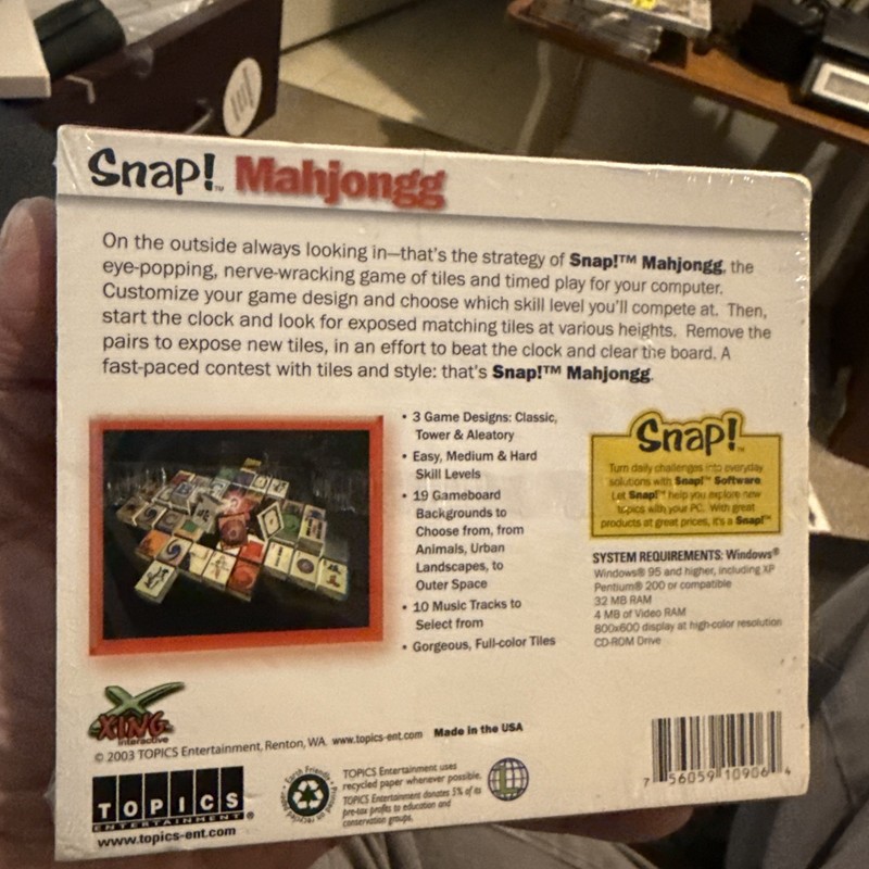 Mah Jongg Snap PC CD-ROM Computer Game New Sealed gallery