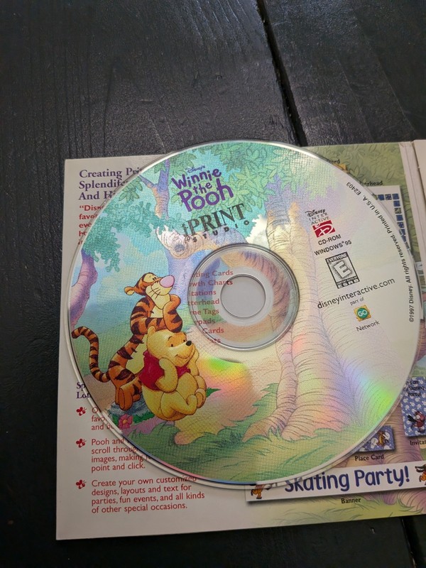 Disney Winnie the Pooh Print Studio (PC, Disney Interactive) Windows 95 CD-ROM gallery