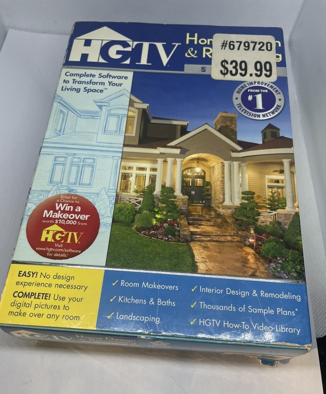HGTV Home Design & Remodeling Suite Software for Windows XP and Vista CD-ROM