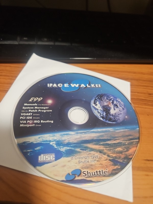 Vintage Spacewalker M98 Drivers and Manuals CD, System Manager Shuttle Inc