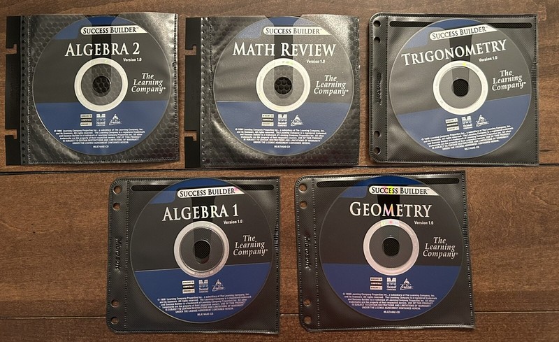 Success Builder Math Review Algebra 2 PC CD-ROM Lot Of 5 The Learning Company